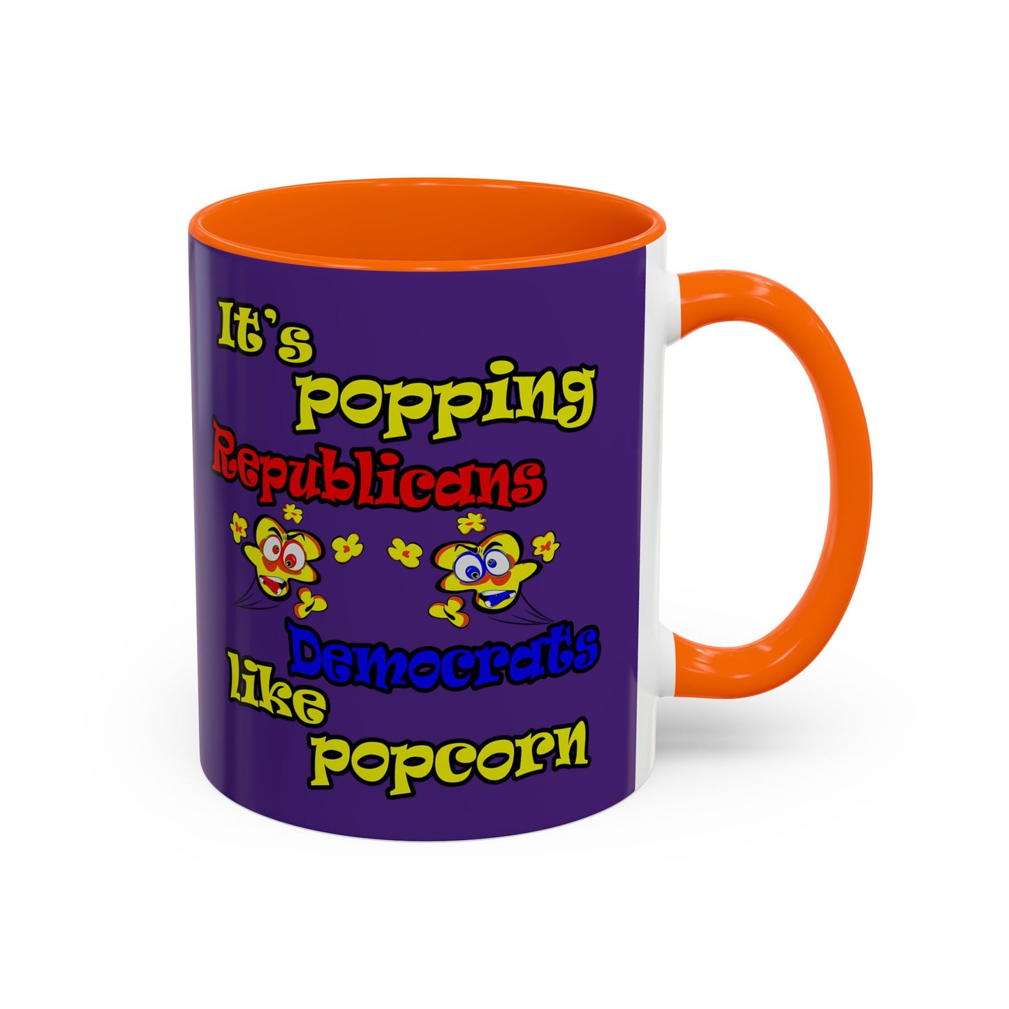 popping like popcorn - Accent Mug (purple)