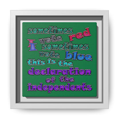 declaration of the independents - framed canvas art (dark green)