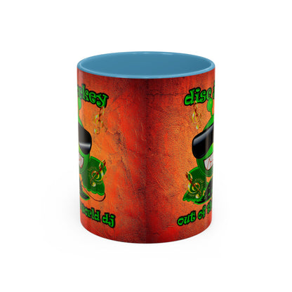 disc jockey - Accent Mug (burnt orange)