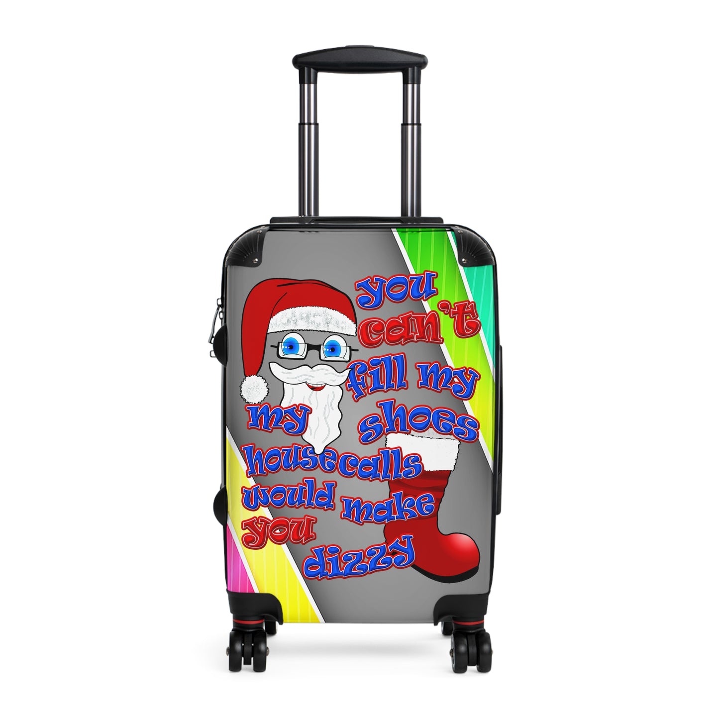 santa's shoes - Suitcase (rainbow split)