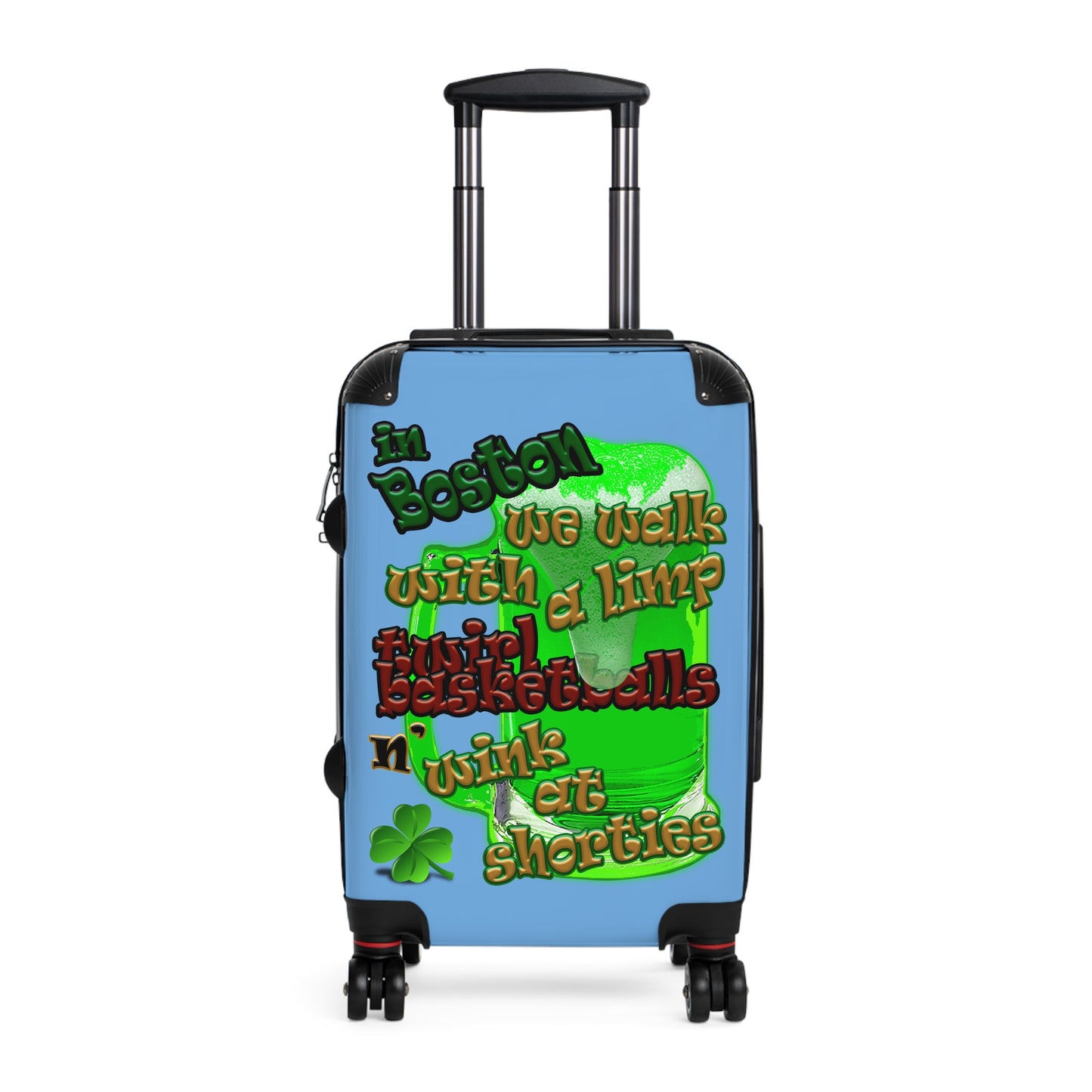 celtics logo - Suitcase (light blue)