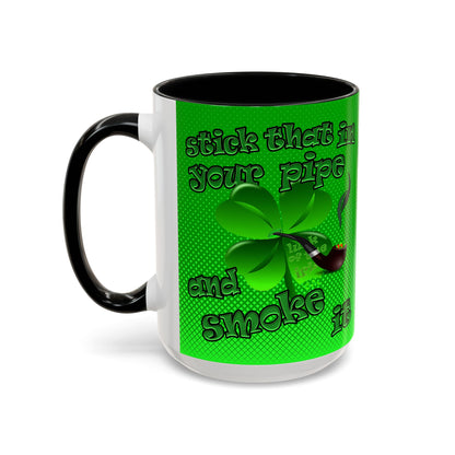 celtics logo - Accent Mug (logo green)