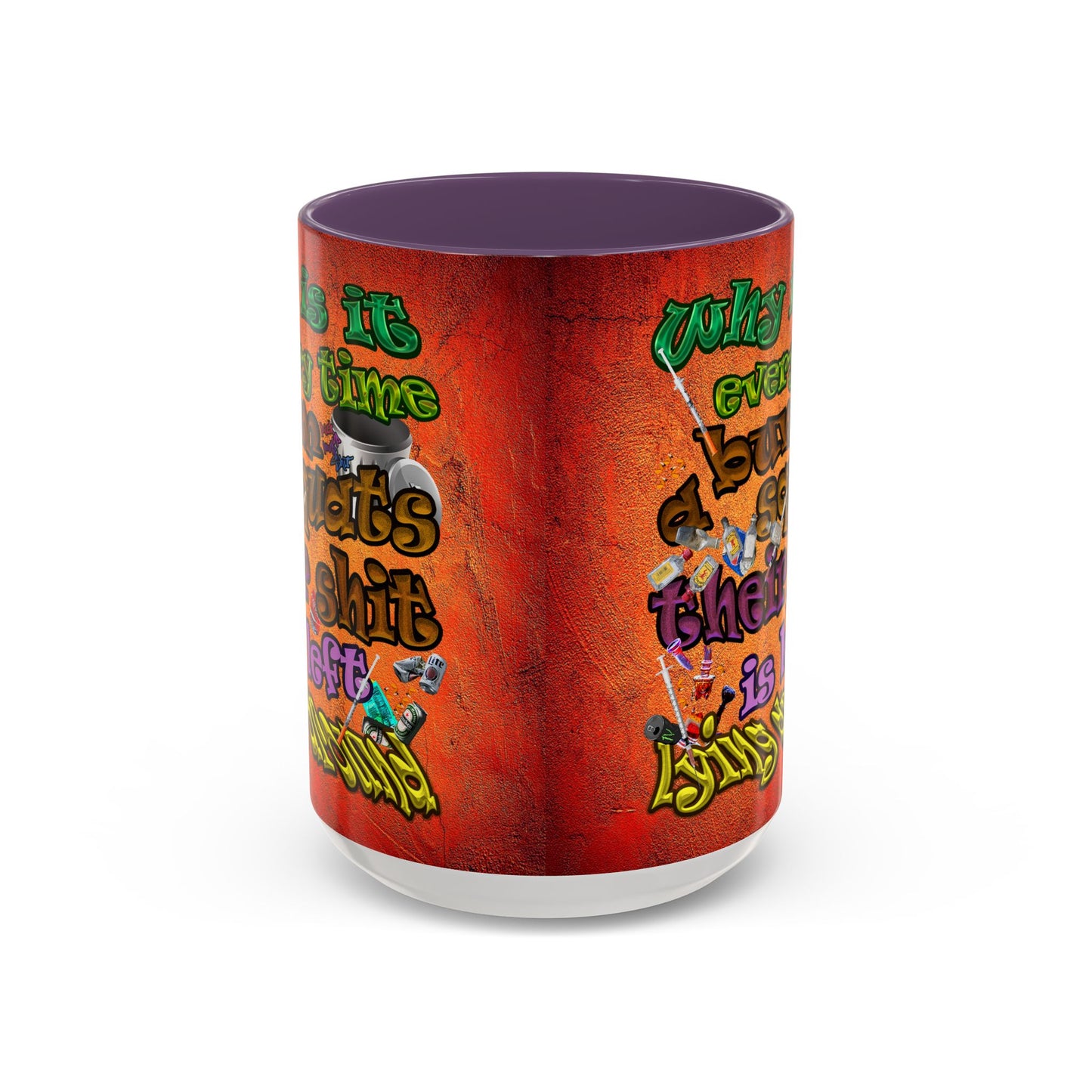 the bum's shit - Accent Mug (burnt orange)