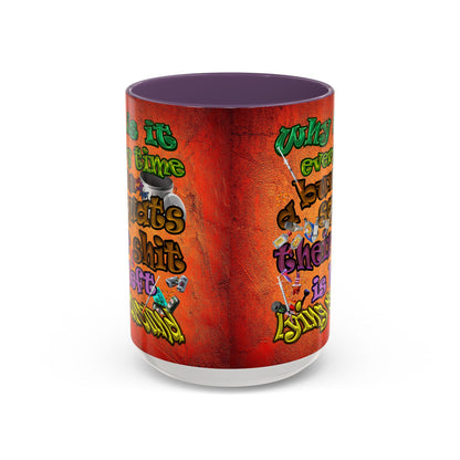 the bum's shit - Accent Mug (burnt orange)