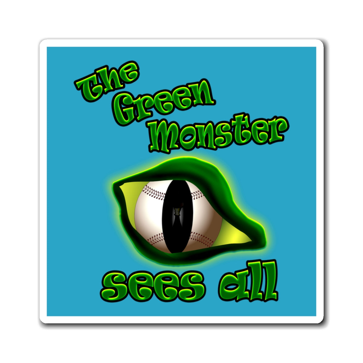 green monster - Magnets - (turquoise)