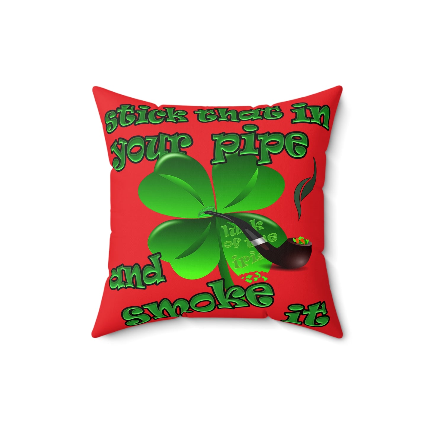 celtics logo - Spun Polyester Square Pillow - (red)
