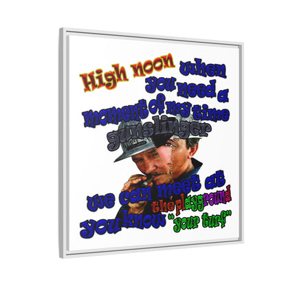 high noon - framed canvas art (white)