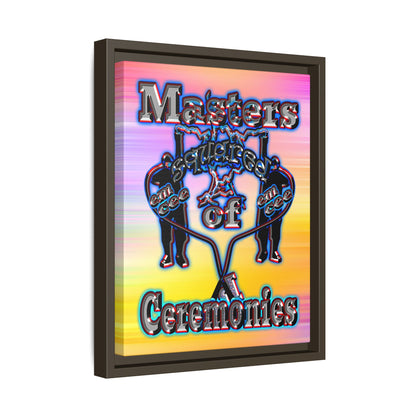 em cee squared - framed canvas art (color blur)