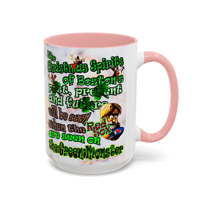 christmas spirits of boston - Accent Mug (white marble)