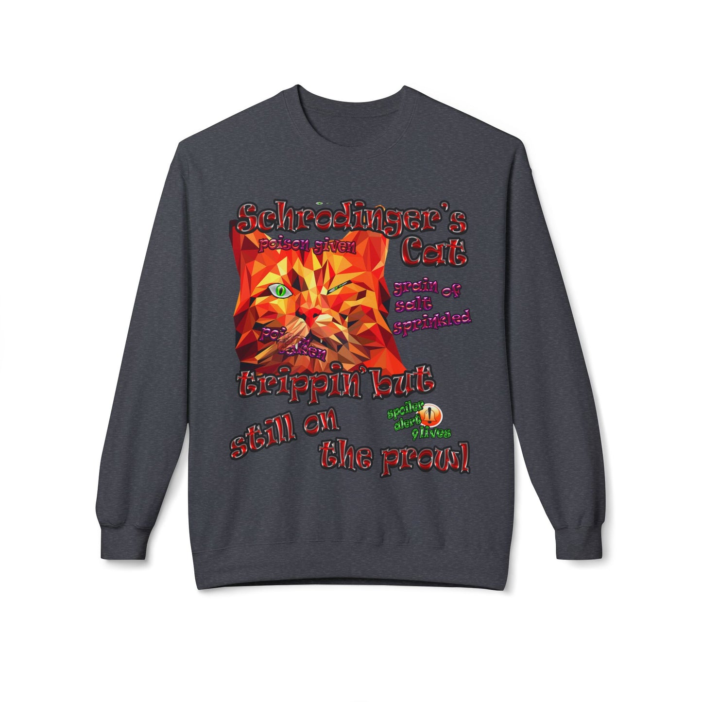 schrodinger's cat - Unisex Midweight Softstyle Fleece Crewneck Sweatshirt