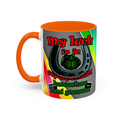 my luck - Accent Mug (rainbow split)