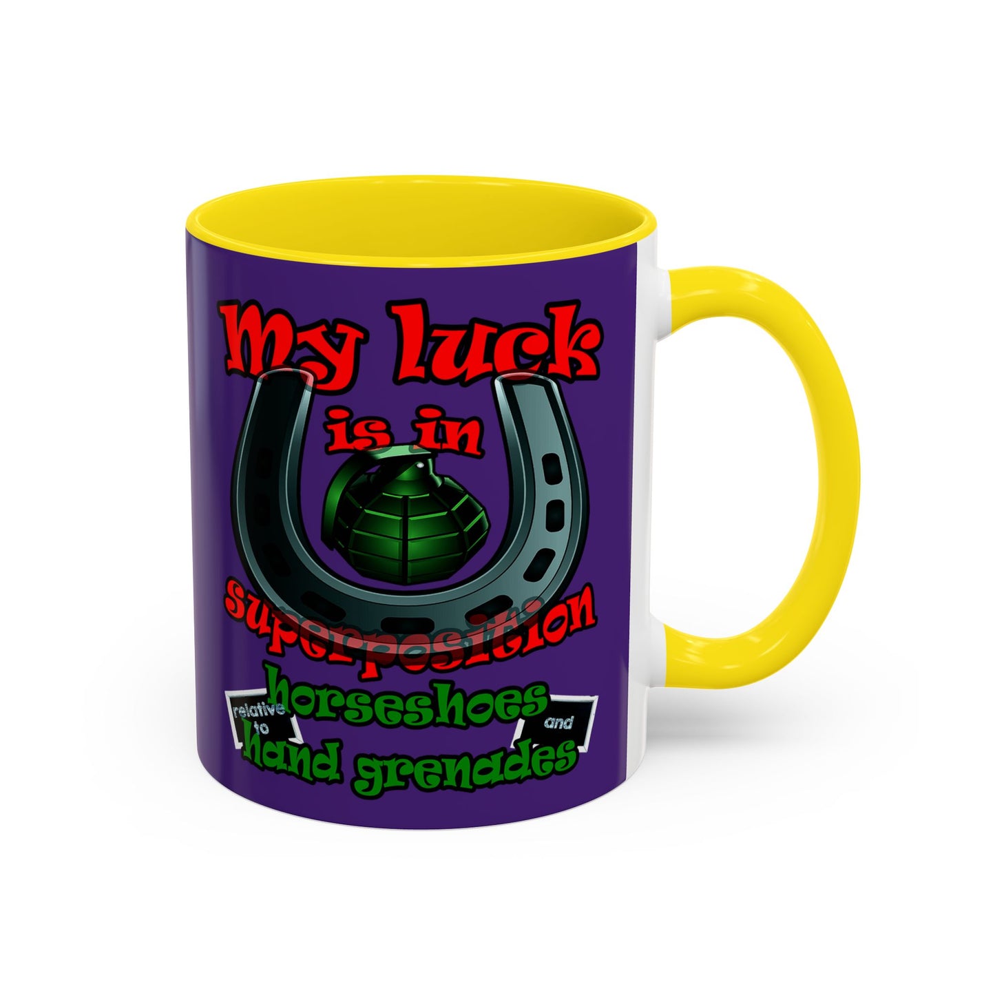 my luck - Accent Mug (purple)