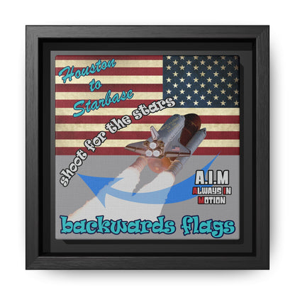 shoot for the stars - framed canvas art (grey)