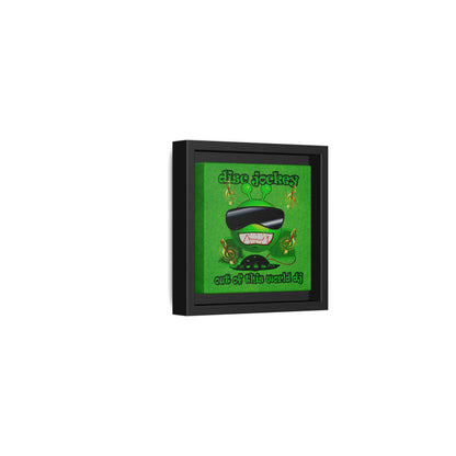disc jockey - framed canvas art (green turf)