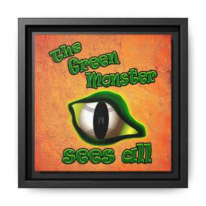 green monster - framed canvas art (burnt orange)
