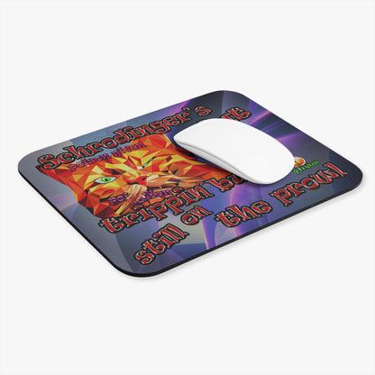 schrodinger's cat - Mouse Pad (Rectangle) (grey-pink wave)