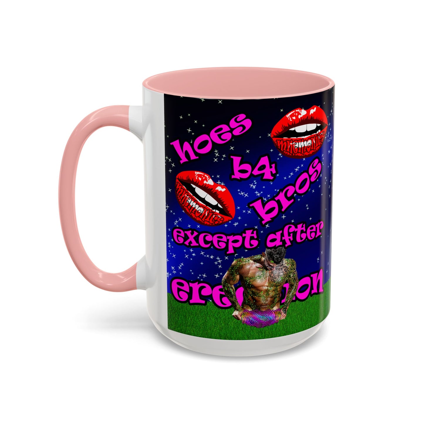 hoes b4 bros - Accent Mug ('snoops' background)