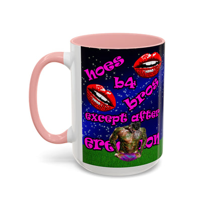 hoes b4 bros - Accent Mug ('snoops' background)