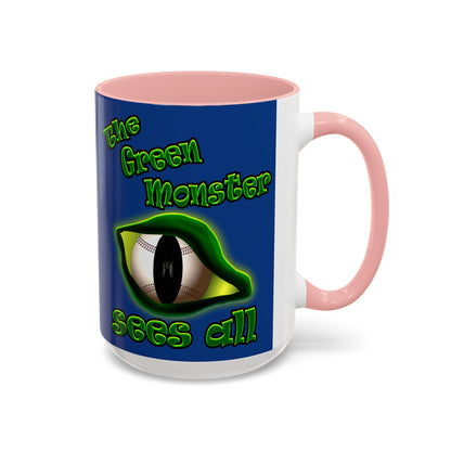 green monster - Accent Mug (dark blue)