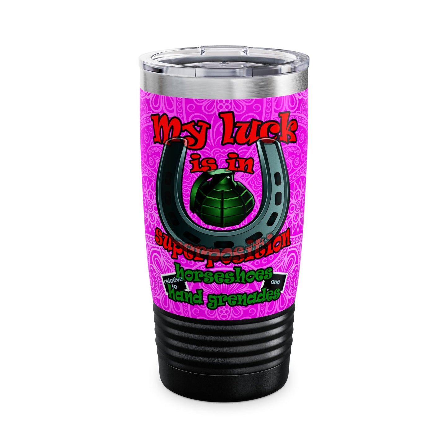 my luck - Ringneck Tumbler, 20oz (pink swirl)