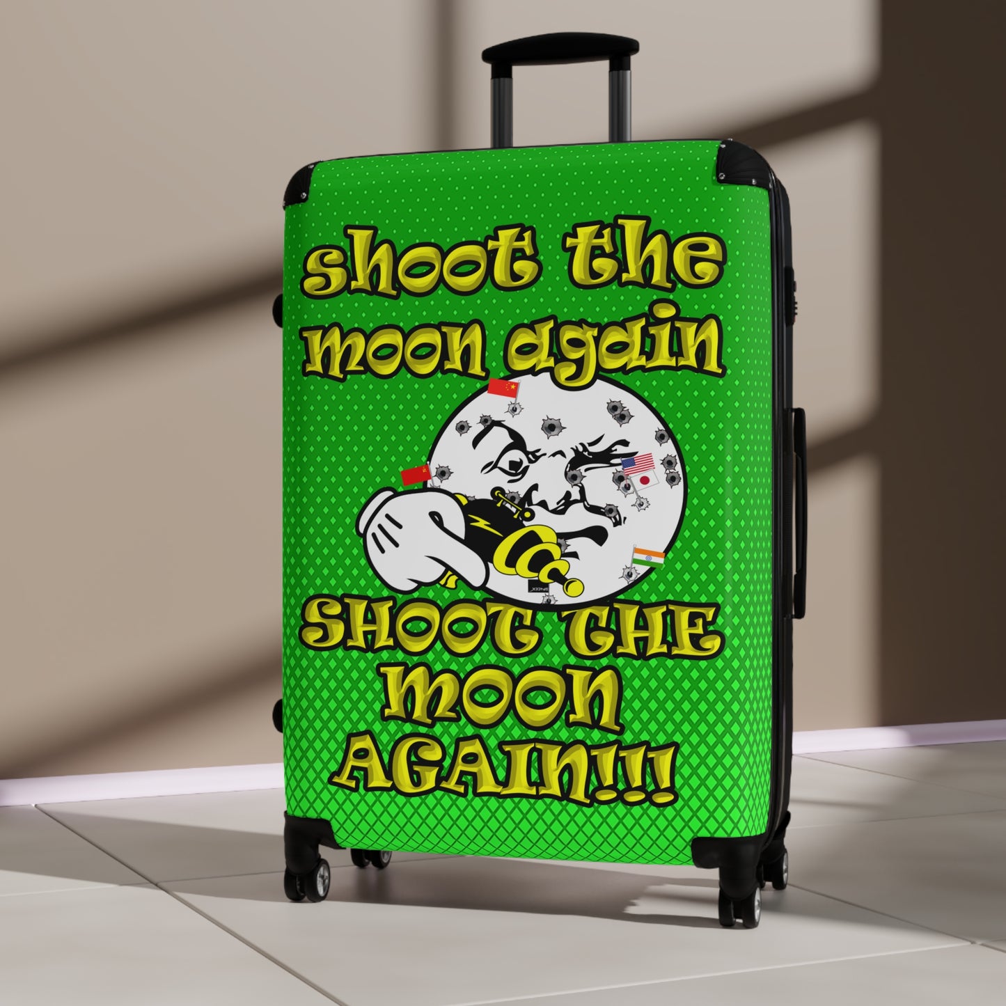 shoot the moon again - Suitcase (logo green)