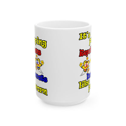 popping like popcorn - White Mug (white)