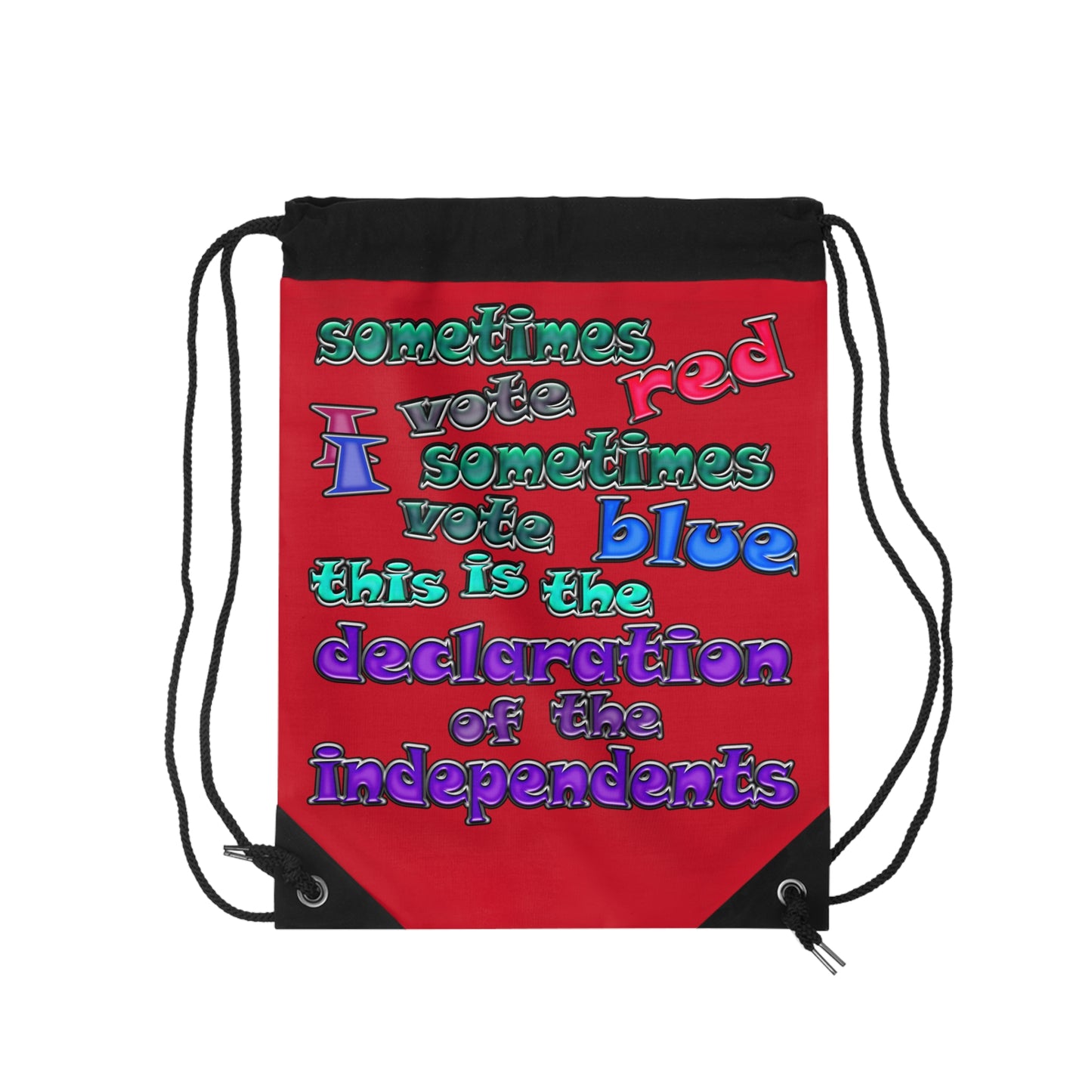 declaration of the independents - Drawstring Bag (dark red)