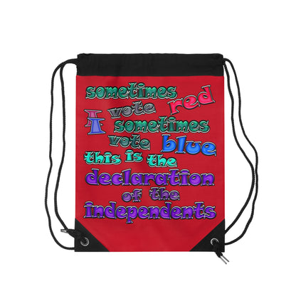 declaration of the independents - Drawstring Bag (dark red)