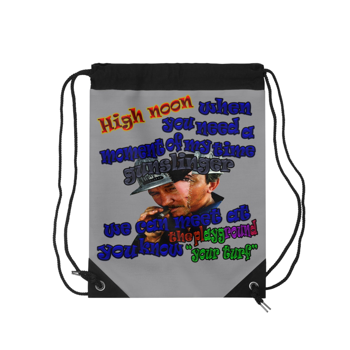 high noon - Drawstring Bag (grey)