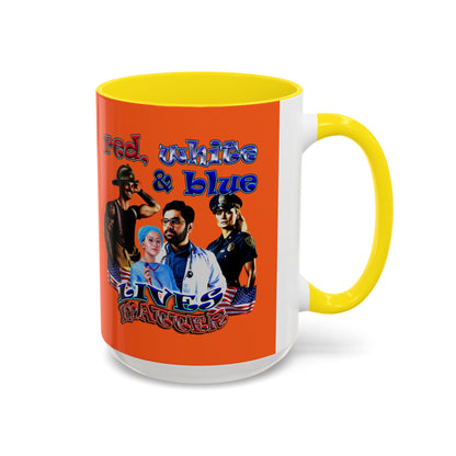 rw&b lives matter - Accent Mug (orange)