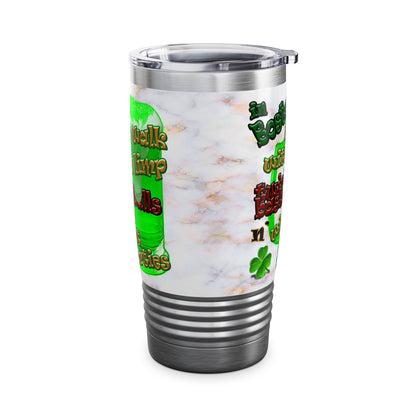 celtics logo - Ringneck Tumbler, 20oz (white marble)