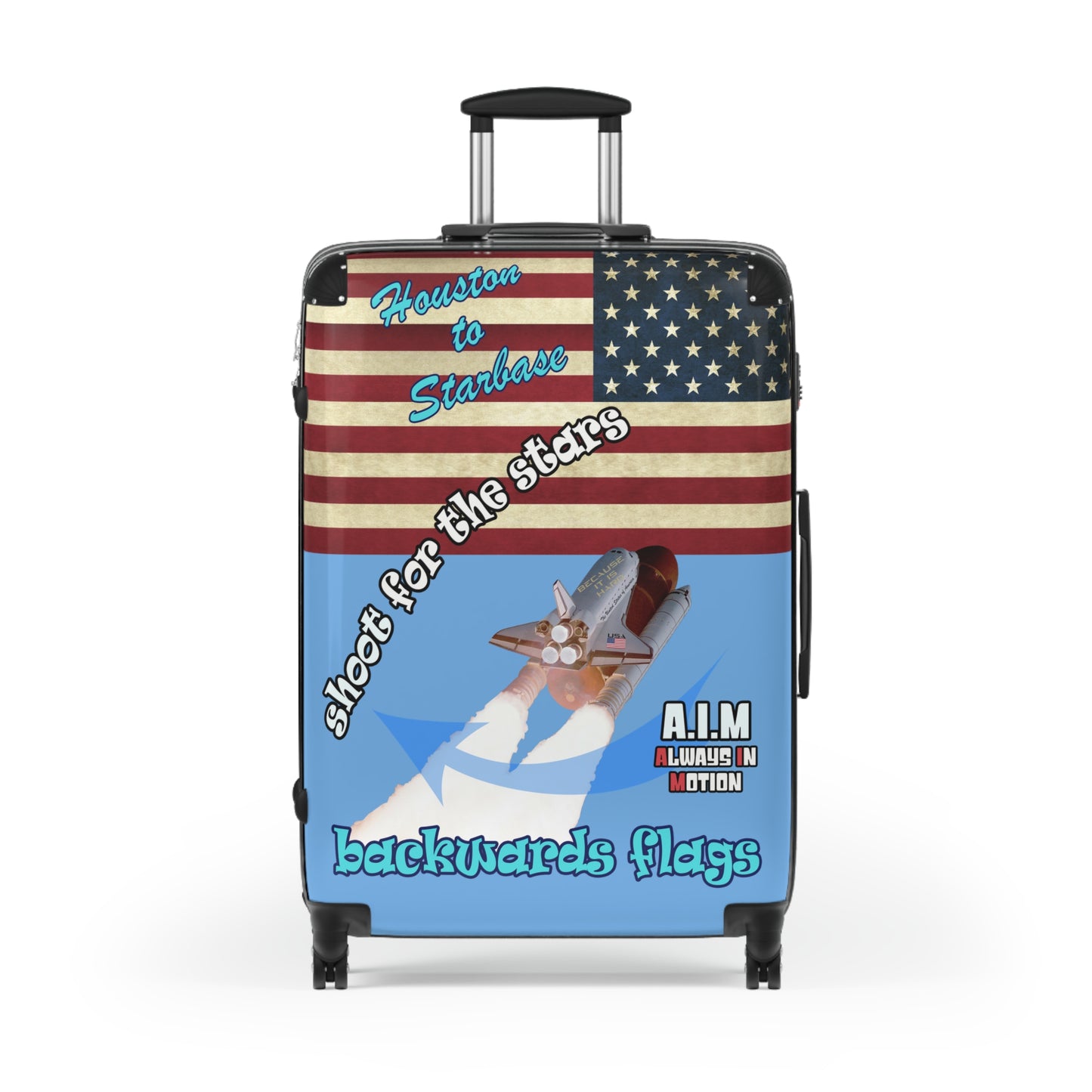 shoot for the stars - Suitcase (light blue)