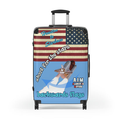 shoot for the stars - Suitcase (light blue)