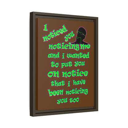 noticed you noticing - framed canvas art (brown)