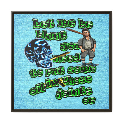 og - framed canvas art (faded blue)