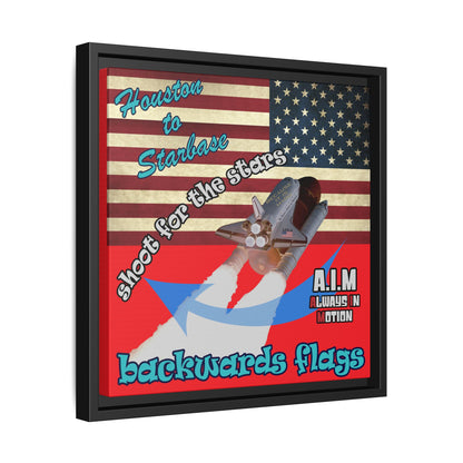 shoot for the stars - framed canvas art (red)
