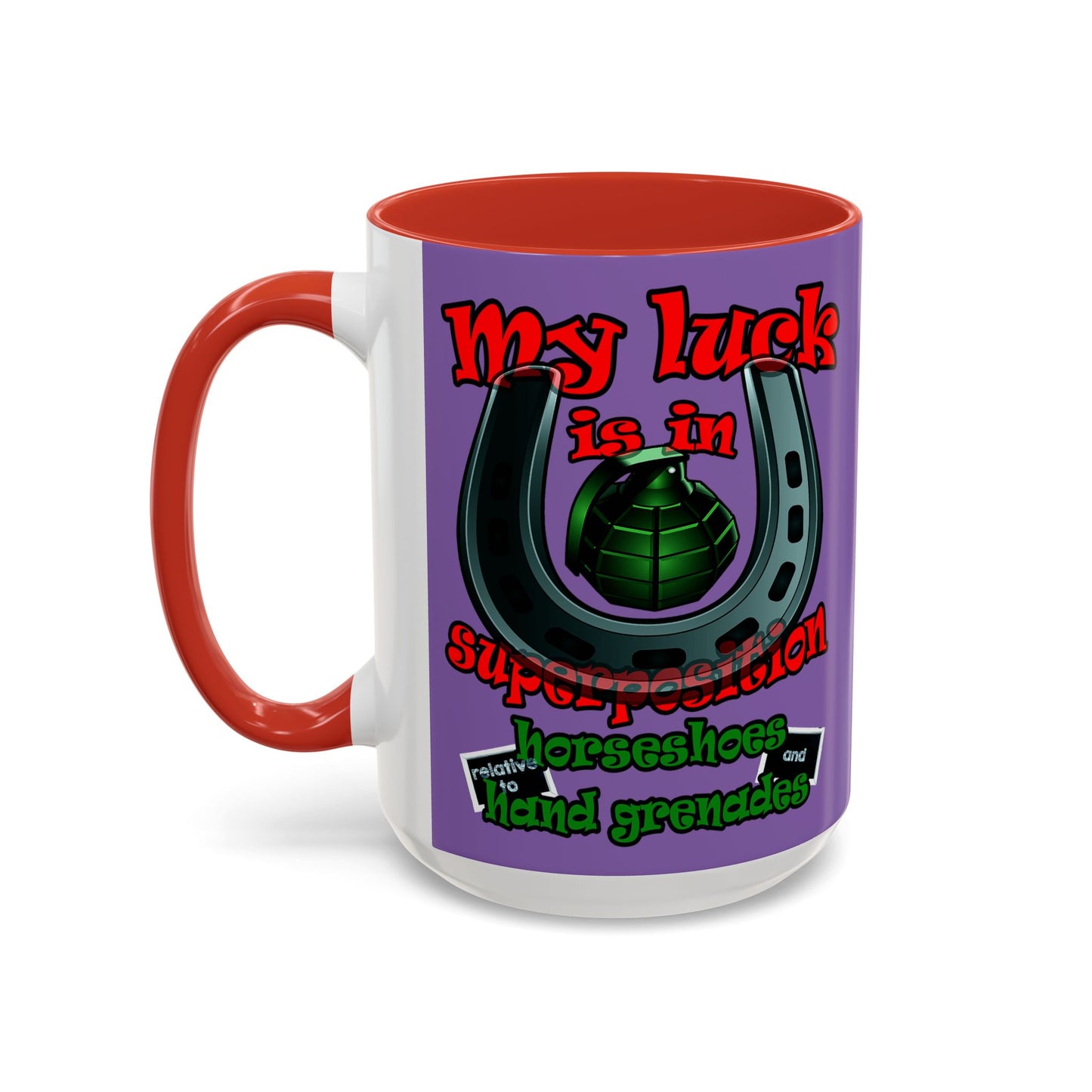 my luck - Accent Mug (light purple)