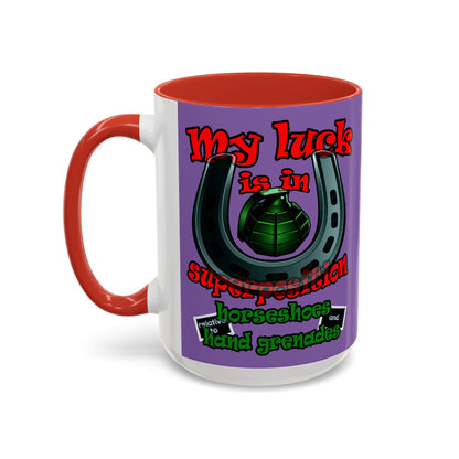 my luck - Accent Mug (light purple)