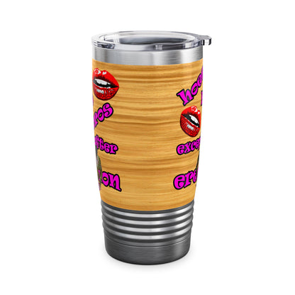 hoes b4 bros - Ringneck Tumbler, 20oz (butterscotch wood finish)