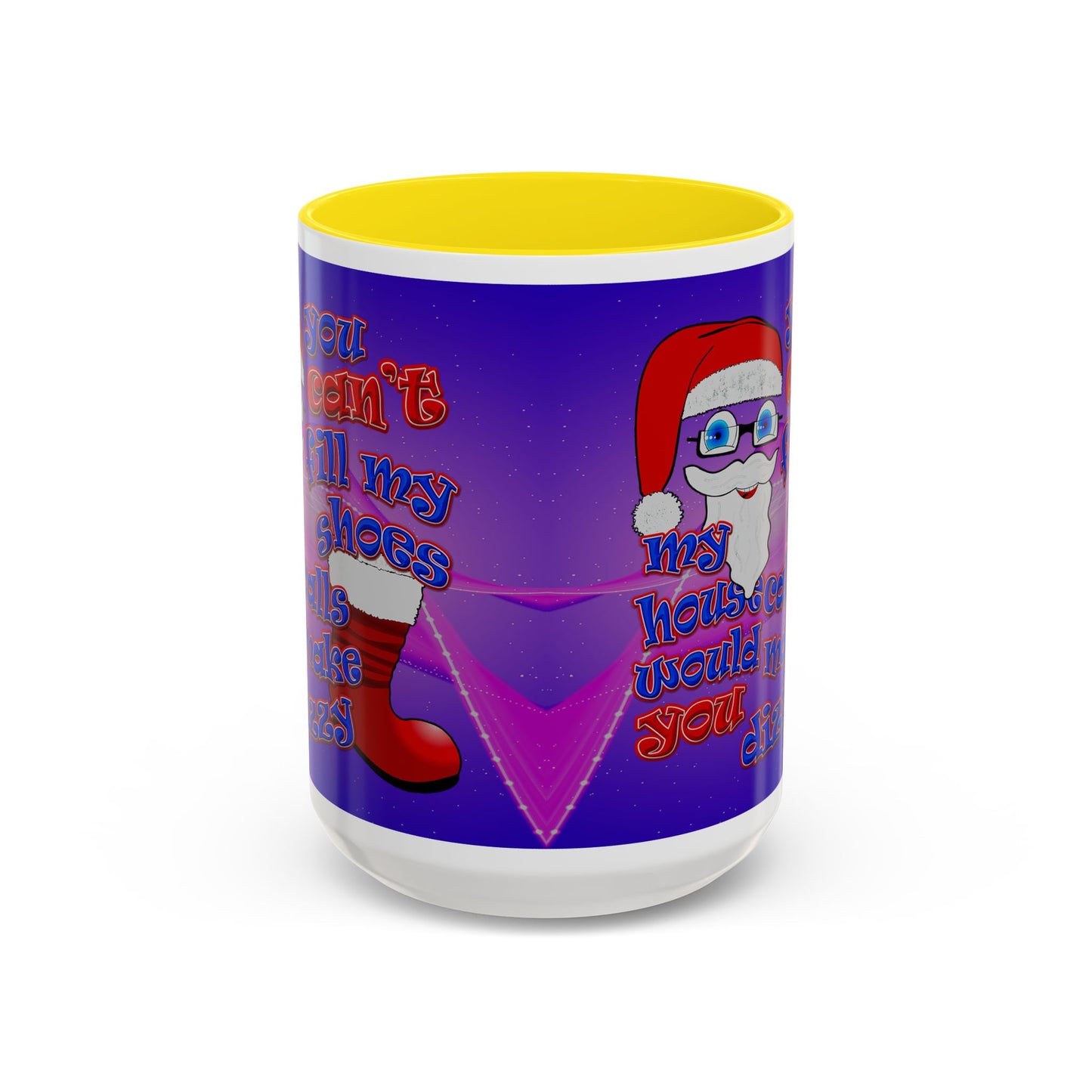 santa's shoes - Accent Mug (purple-pink wave)