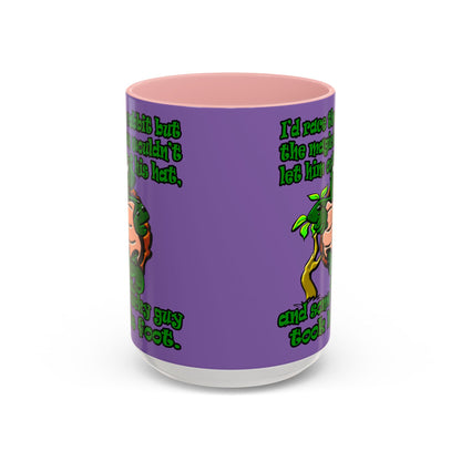 turtle race - Accent Mug (light purple)