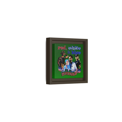 rw&b lives matter - framed canvas art (logo green)