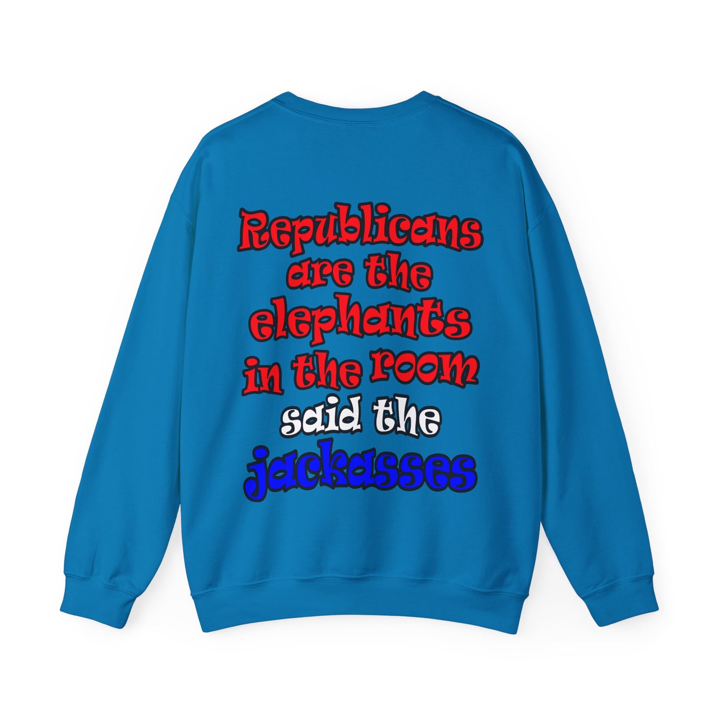 donkeys and elephants - Unisex Heavy Blend™ Crewneck Sweatshirt