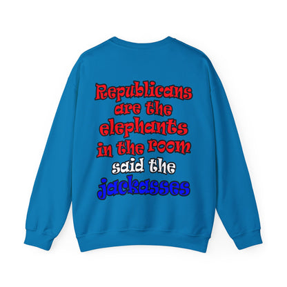 donkeys and elephants - Unisex Heavy Blend™ Crewneck Sweatshirt
