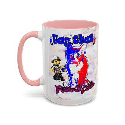 tag that - Accent Mug (white marble)