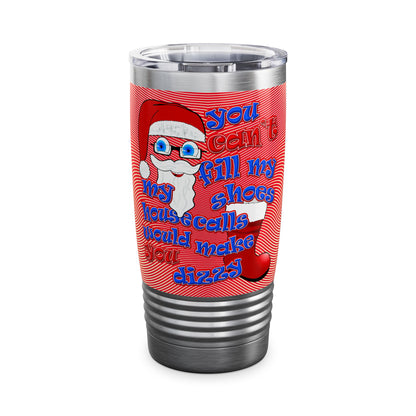 santa's shoes - Ringneck Tumbler, 20oz (yellow-orange wave)
