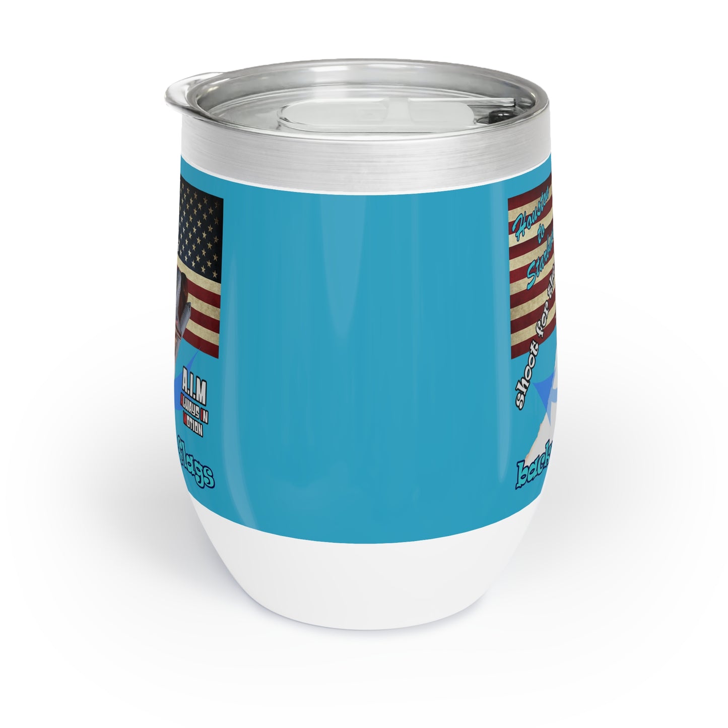 shoot for the stars - Chill Wine Tumbler (turquoise)