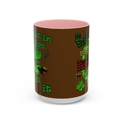 celtics logo - Accent Mug (brown)