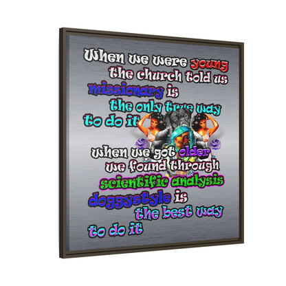 doggystyle - framed canvas art (brushed nickel)