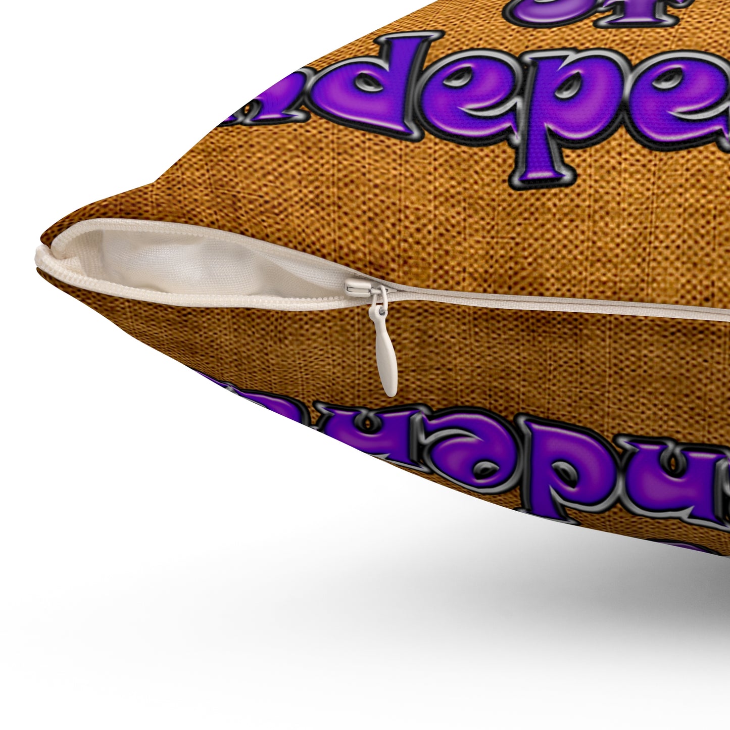 declaration of the independents - Spun Polyester Square Pillow - (dichromatic brown papyrus)